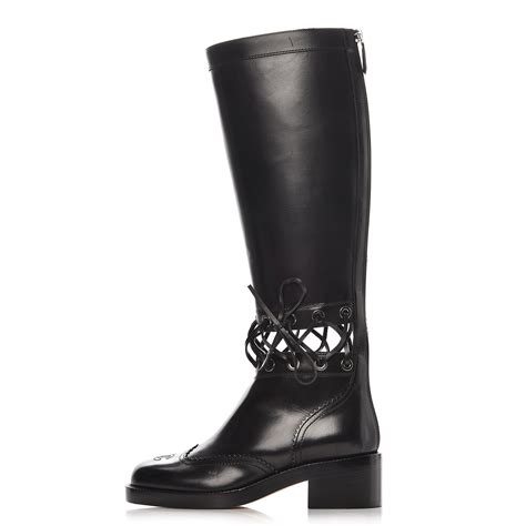 chanel lace up boots 2021|knee high chanel boots.